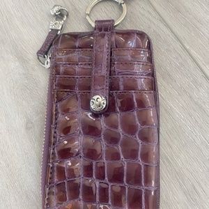 brighton purple alligator wallet